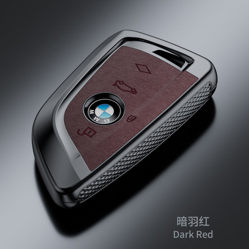 Suitable For Bmw X1/X2/X3/320Li Key Cover 5 Series/3 Series/7 Series/525Li Buckle Suede Business Case - Image 1